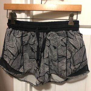 Black and White Patterned Shorts
